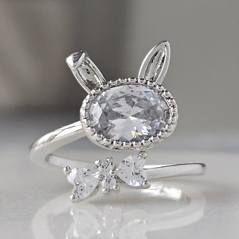 Bunny with Bowtie Ring, size 6 Charmed Aroma Easter Bunny Collection